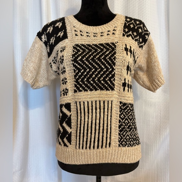 Russ Petites vintage knit short sleeve sweater size petite medium - Picture 6 of 6